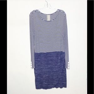 Dolan Left Coast Dress Long Sleeve Stripe
